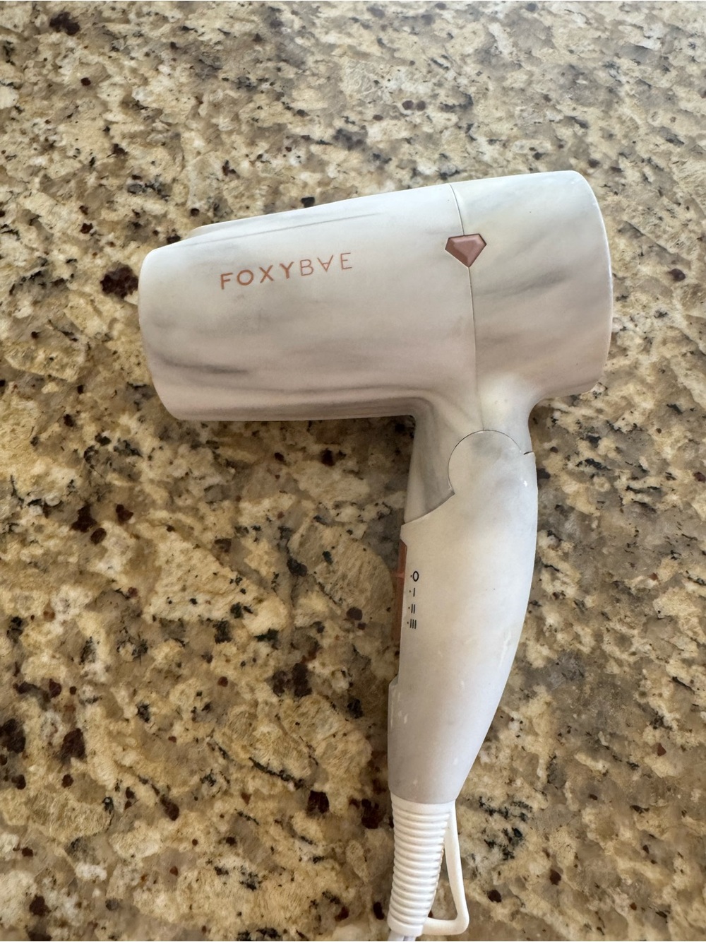 FoxyBae White Marble Compact Hair Dryer